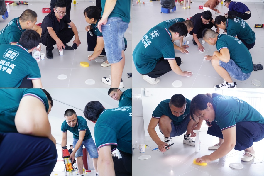 擦洗平缝现场实操 擦洗平缝现场实操